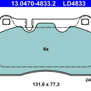 Set placute frana ATE 13.0470-4833.2 – VW | AutoRival