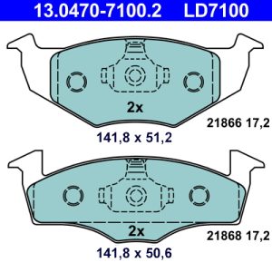 Set placute frana ATE 13.0470-7100.2 – VW | AutoRival