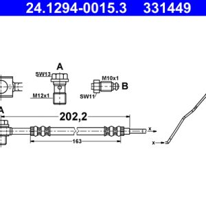 Furtun frana ATE 24.1294-0015.3 – VW | AutoRival