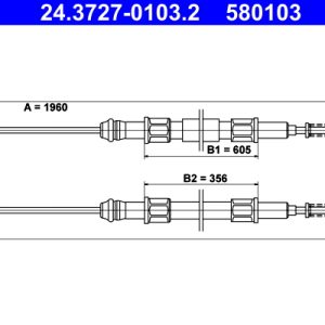 Cablu frana de parcare ATE 24.3727-0103.2 – VW | AutoRival