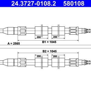 Cablu frana de parcare ATE 24.3727-0108.2 – VW | AutoRival