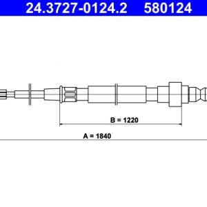 Cablu frana de parcare ATE 24.3727-0124.2 – VW | AutoRival