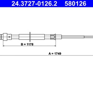Cablu frana de parcare ATE 24.3727-0126.2 – VW | AutoRival