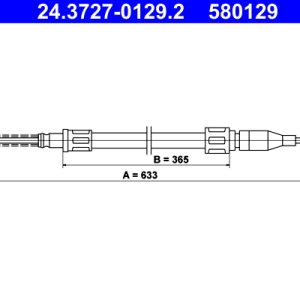 Cablu frana de parcare ATE 24.3727-0129.2 – VW | AutoRival
