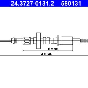 Cablu frana de parcare ATE 24.3727-0131.2 – VW | AutoRival