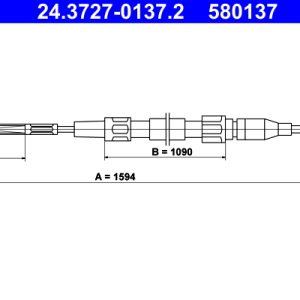 Cablu frana de parcare ATE 24.3727-0137.2 – VW | AutoRival