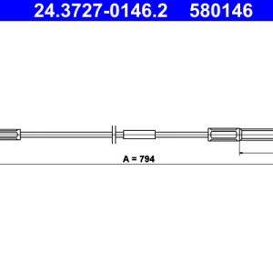 Cablu frana de parcare ATE 24.3727-0146.2 – VW | AutoRival