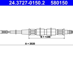 Cablu frana de parcare ATE 24.3727-0150.2 – VW | AutoRival