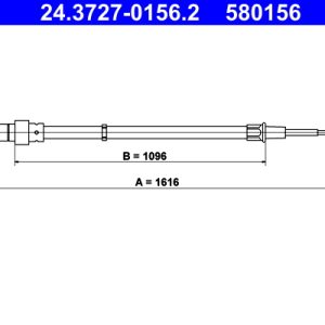 Cablu frana de parcare ATE 24.3727-0156.2 – VW | AutoRival