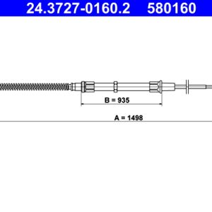 Cablu frana de parcare ATE 24.3727-0160.2 – VW | AutoRival