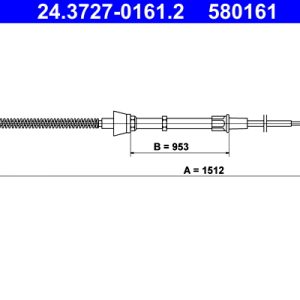 Cablu frana de parcare ATE 24.3727-0161.2 – VW | AutoRival