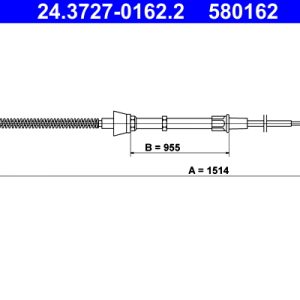 Cablu frana de parcare ATE 24.3727-0162.2 – VW | AutoRival
