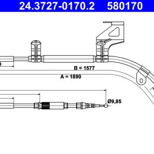 Cablu frana de parcare ATE 24.3727-0170.2 – VW | AutoRival