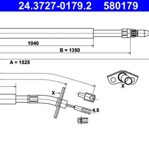 Cablu frana de parcare ATE 24.3727-0179.2 – VW | AutoRival