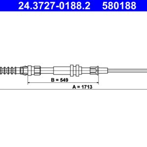 Cablu frana de parcare ATE 24.3727-0188.2 – VW | AutoRival