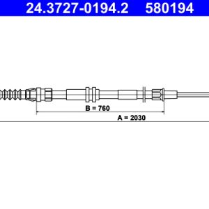 Cablu frana de parcare ATE 24.3727-0194.2 – VW | AutoRival