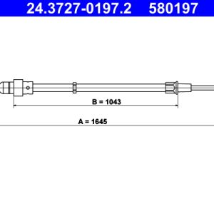 Cablu frana de parcare ATE 24.3727-0197.2 – VW | AutoRival