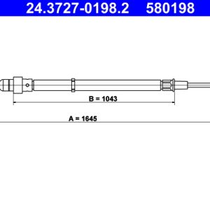 Cablu frana de parcare ATE 24.3727-0198.2 – VW | AutoRival