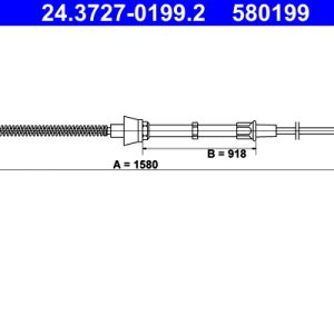 Cablu frana de parcare ATE 24.3727-0199.2 – VW | AutoRival