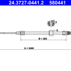 Cablu frana de parcare ATE 24.3727-0441.2 – VW | AutoRival