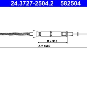 Cablu frana de parcare ATE 24.3727-2504.2 – VW | AutoRival