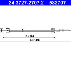 Cablu frana de parcare ATE 24.3727-2707.2 – VW | AutoRival