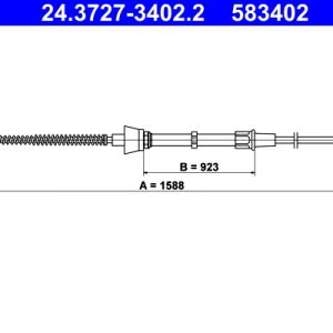Cablu frana de parcare ATE 24.3727-3402.2 – VW | AutoRival