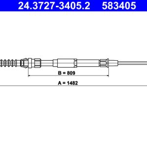 Cablu frana de parcare ATE 24.3727-3405.2 – VW | AutoRival