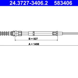 Cablu frana de parcare ATE 24.3727-3406.2 – VW | AutoRival