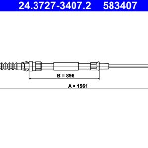 Cablu frana de parcare ATE 24.3727-3407.2 – VW | AutoRival