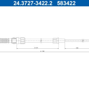 Cablu frana de parcare ATE 24.3727-3422.2 – VW | AutoRival