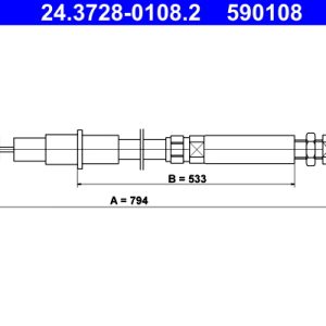 Cablu ambreiaj ATE 24.3728-0108.2 – VW | AutoRival