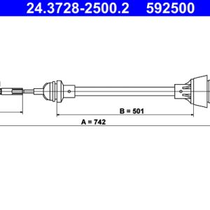 Cablu ambreiaj ATE 24.3728-2500.2 – VW | AutoRival