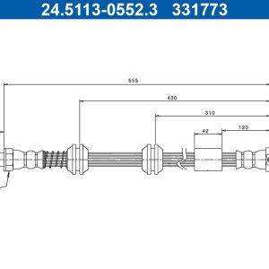 Furtun frana ATE 24.5113-0552.3 – VW | AutoRival