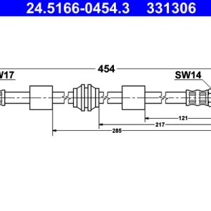 Furtun frana ATE 24.5166-0454.3 – VW | AutoRival