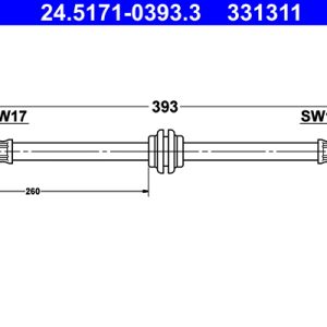 Furtun frana ATE 24.5171-0393.3 – VW | AutoRival