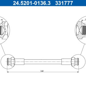 Furtun frana ATE 24.5201-0136.3 – VW | AutoRival