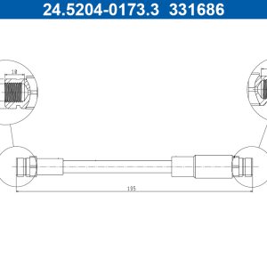 Furtun frana ATE 24.5204-0173.3 – VW | AutoRival