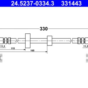 Furtun frana ATE 24.5237-0334.3 – VW | AutoRival