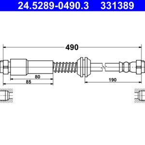Furtun frana ATE 24.5289-0490.3 – VW | AutoRival
