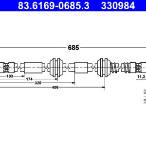 Furtun frana ATE 83.6169-0685.3 – VW | AutoRival