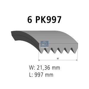 Curea transmisie cu caneluri DT SPARE PARTS 4.81104 – VW | AutoRival