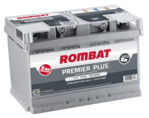 Baterie auto ROMBAT PREMIER PLUS 5752K30075, 75 AH, 750 A,12 V, 278 x 175 x 190 mm