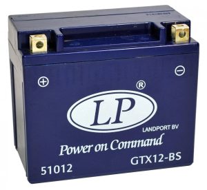 Baterie moto LANDPORT GTX12-BS, 12 V, 10 Ah, 160 A, cu gel