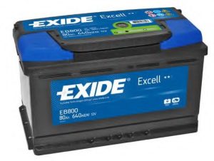 Baterie auto EXIDE Excell EB800, 80 Ah, 12V, 640 A