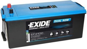 Baterie pornire EXIDE Dual AGM EP2100, 12 V, 240 Ah, 1200 A, 518x279x240 mm, borna stanga plus
