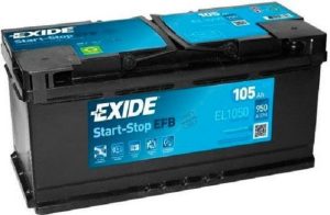 Baterie auto EXIDE EFB EL1050, 12 V, 105 Ah, 950 A, 392x175x190 mm, borna dreapta plus