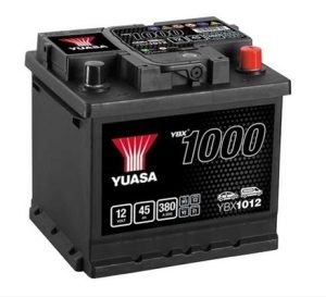 Baterie auto YUASA YBX 1000 CA-CA YBX1012, 12 V, 45 Ah, 380 A, 207x175x190 mm, borna dreapta plus