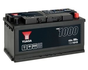 Baterie auto YUASA YBX 1000 CA-CA YBX1019, 12 V, 90 Ah, 800 A, 353x175x190 mm, borna dreapta plus