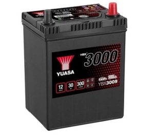 Baterie auto YUASA YBX 3000 ASIA YBX3009, 12 V, 30 Ah, 300 A, 167x129x224 mm, borna dreapta plus